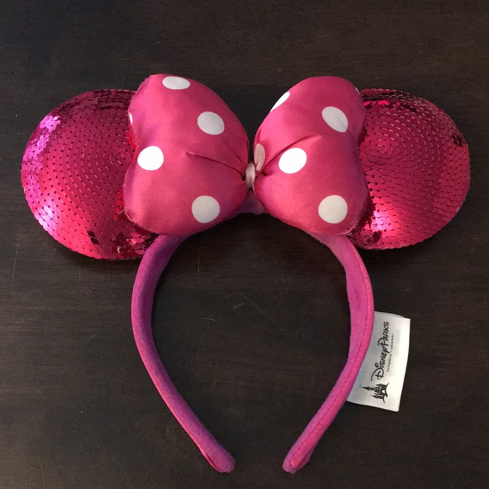 Pink Sequin Minnie Mouse Ears